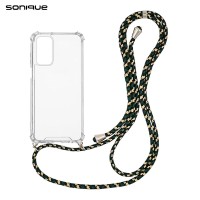 Θήκη Σιλικόνης με Κορδόνι Sonique Armor Clear Samsung Galaxy A15 4G / Galaxy A15 5G Rainbow Πράσινο