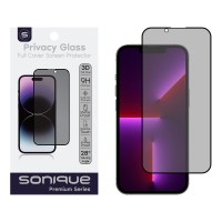 Privacy Glass Sonique Premium Series HD Full Cover 9H Apple iPhone 13 Pro Max / iPhone 14 Plus Μαύρο