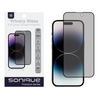 Privacy Glass Sonique Premium Series HD Full Cover 9H Apple iPhone 14 Pro Μαύρο