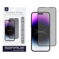 Privacy Glass Sonique Premium Series HD Full Cover 9H Apple iPhone 14 Pro Max Μαύρο