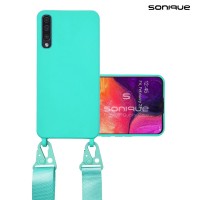 Θήκη Σιλικόνης με Strap CarryHang Sonique Samsung Galaxy A50 / Galaxy A50S / Galaxy A30S Γαλάζιο