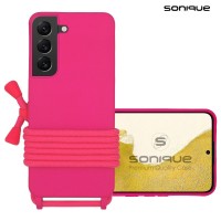 Θήκη Σιλικόνης με Κορδόνι CarryHang Sonique Samsung Galaxy S22 Φούξια