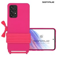 Θήκη Σιλικόνης με Κορδόνι CarryHang Sonique Samsung Galaxy A53 5G Φούξια