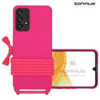 Θήκη Σιλικόνης με Κορδόνι CarryHang Sonique Samsung Galaxy A33 5G Φούξια