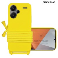 Θήκη Σιλικόνης με Κορδόνι CarryHang Sonique Xiaomi Redmi Note 13 Pro Plus 5G Κίτρινο