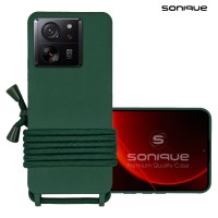 Θήκη Σιλικόνης με Κορδόνι CarryHang Sonique Xiaomi Xiaomi 13T 5G / Xiaomi 13T Pro 5G Πράσινο Σκούρο