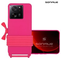 Θήκη Σιλικόνης με Κορδόνι CarryHang Sonique Xiaomi Xiaomi 13T 5G / Xiaomi 13T Pro 5G Φούξια
