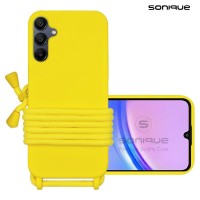 Θήκη Σιλικόνης με Κορδόνι CarryHang Sonique Samsung Galaxy A15 4G / Galaxy A15 5G Κίτρινο
