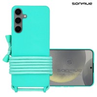 Θήκη Σιλικόνης με Κορδόνι CarryHang Sonique Samsung Galaxy S24 Γαλάζιο