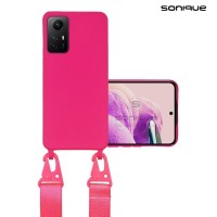 Θήκη Σιλικόνης με Strap CarryHang Sonique Xiaomi Redmi Note 12s Φούξια