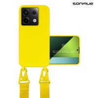 Θήκη Σιλικόνης με Strap CarryHang Sonique Xiaomi Redmi Note 13 Pro 5G / Poco X6 5G Κίτρινο