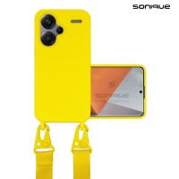 Θήκη Σιλικόνης με Strap CarryHang Sonique Xiaomi Redmi Note 13 Pro Plus 5G Κίτρινο