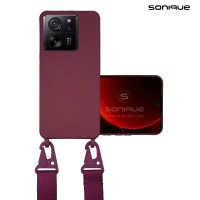 Θήκη Σιλικόνης με Strap CarryHang Sonique Xiaomi Xiaomi 13T 5G / Xiaomi 13T Pro 5G Μπορντό