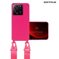 Θήκη Σιλικόνης με Strap CarryHang Sonique Xiaomi Xiaomi 13T 5G / Xiaomi 13T Pro 5G Φούξια