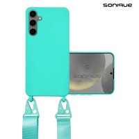 Θήκη Σιλικόνης με Strap CarryHang Sonique Samsung Galaxy S24 Γαλάζιο