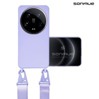 Θήκη Σιλικόνης με Strap CarryHang Sonique Xiaomi Xiaomi 14 Ultra Λιλά