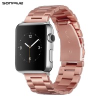 Λουράκι Stainless Steel Bracelet Sonique Classic για Apple Watch (38/40/41MM) Ροζ Χρυσό
