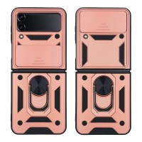 Θήκη Ring Armor CamPro Sonique για Samsung (Large Hole) Galaxy Z Flip 4 Ροζ Χρυσό