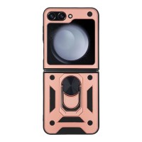 Θήκη Ring Armor CamPro Sonique για Samsung (Large Hole) Galaxy Z Flip 5 Ροζ Χρυσό