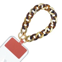 Βραχιόλι Λουράκι Sonique Golden Charm Ακρυλικό 30cm για Κινητό Καφέ