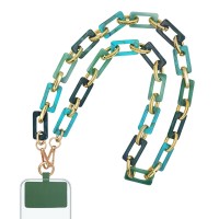Κολιέ Λουράκι Sonique Elegant Ακρυλικό 115cm για Κινητό Πράσινο