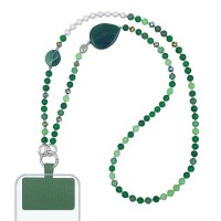 Κολιέ Λουράκι Sonique Teardrop από Ακρυλικό Γυαλί 106cm για Κινητό Πράσινο