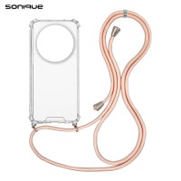 Θήκη Σιλικόνης με Κορδόνι Sonique Armor Clear Xiaomi Xiaomi 14 Ultra Ροζ Σατινέ