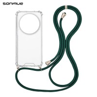 Θήκη Σιλικόνης με Κορδόνι Sonique Armor Clear Xiaomi Xiaomi 14 Ultra Πράσινο Σκούρο