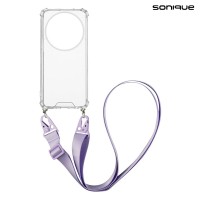 Θήκη Σιλικόνης με Strap Sonique Armor Clear Xiaomi Redmi A3 / Redmi A3x Λιλά