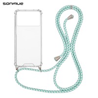 Θήκη Σιλικόνης με Κορδόνι Sonique Armor Clear Xiaomi Poco X6 Pro 5G Rainbow Βεραμάν