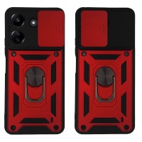 Θήκη Ring Armor CamPro Sonique για Xiaomi Redmi 13C 4G / Poco C65 4G Κόκκινο