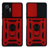 Θήκη Ring Armor CamPro Sonique για Xiaomi Redmi Note 10 Pro Κόκκινο