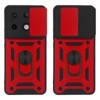 Θήκη Ring Armor CamPro Sonique για Xiaomi Redmi Note 13 Pro 5G / Poco X6 5G Κόκκινο