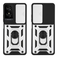 Θήκη Ring Armor CamPro Sonique TCL 50 SE / TCL 40 NxtPaper 4G Ασημί