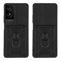 Θήκη Ring Armor CamPro Sonique TCL 50 SE / TCL 40 NxtPaper 4G Μαύρο
