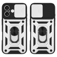 Θήκη Ring Armor CamPro Sonique για Apple iPhone 16 Ασημί