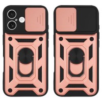 Θήκη Ring Armor CamPro Sonique για Apple iPhone 16 Ροζ Χρυσό