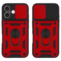 Θήκη Ring Armor CamPro Sonique για Apple iPhone 16 Plus Κόκκινο