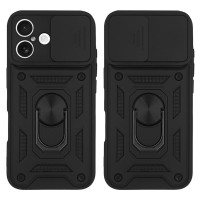 Θήκη Ring Armor CamPro Sonique για Apple iPhone 16 Plus Μαύρο