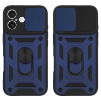Θήκη Ring Armor CamPro Sonique για Apple iPhone 16 Plus Μπλέ