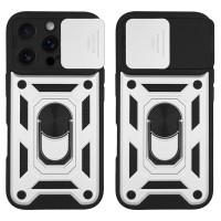 Θήκη Ring Armor CamPro Sonique για Apple iPhone 16 Pro Ασημί