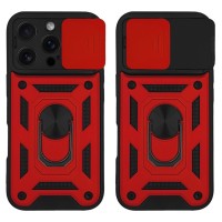 Θήκη Ring Armor CamPro Sonique για Apple iPhone 16 Pro Κόκκινο