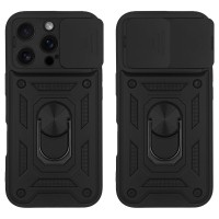 Θήκη Ring Armor CamPro Sonique για Apple iPhone 16 Pro Μαύρο