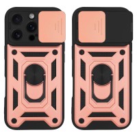 Θήκη Ring Armor CamPro Sonique για Apple iPhone 16 Pro Ροζ Χρυσό