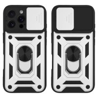 Θήκη Ring Armor CamPro Sonique για Apple iPhone 16 Pro Max Ασημί