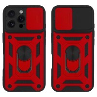 Θήκη Ring Armor CamPro Sonique για Apple iPhone 16 Pro Max Κόκκινο
