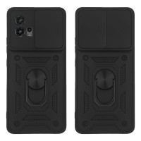 Θήκη Ring Armor CamPro Sonique για Motorola Moto G72 Μαύρο