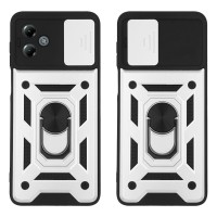 Θήκη Ring Armor CamPro Sonique για Motorola Moto G14 4G Ασημί