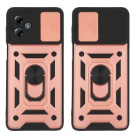 Θήκη Ring Armor CamPro Sonique για Motorola Moto G14 4G Ροζ Χρυσό