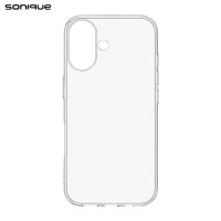 Θήκη Σιλικόνης Sonique Crystal Clear Apple (Big Hole) iPhone 16 Διάφανο